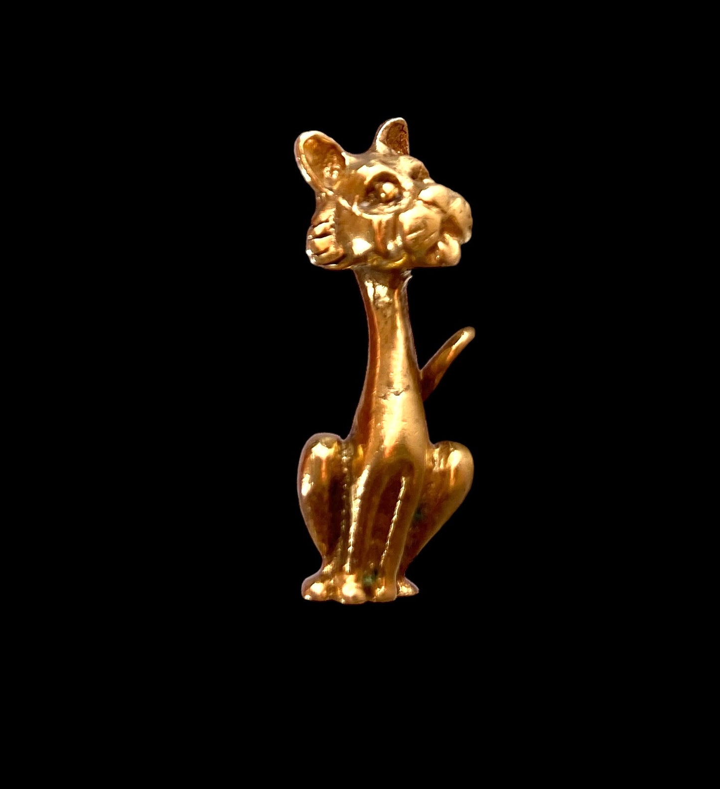 9ct vintage cat charm circa 1970 6.1g