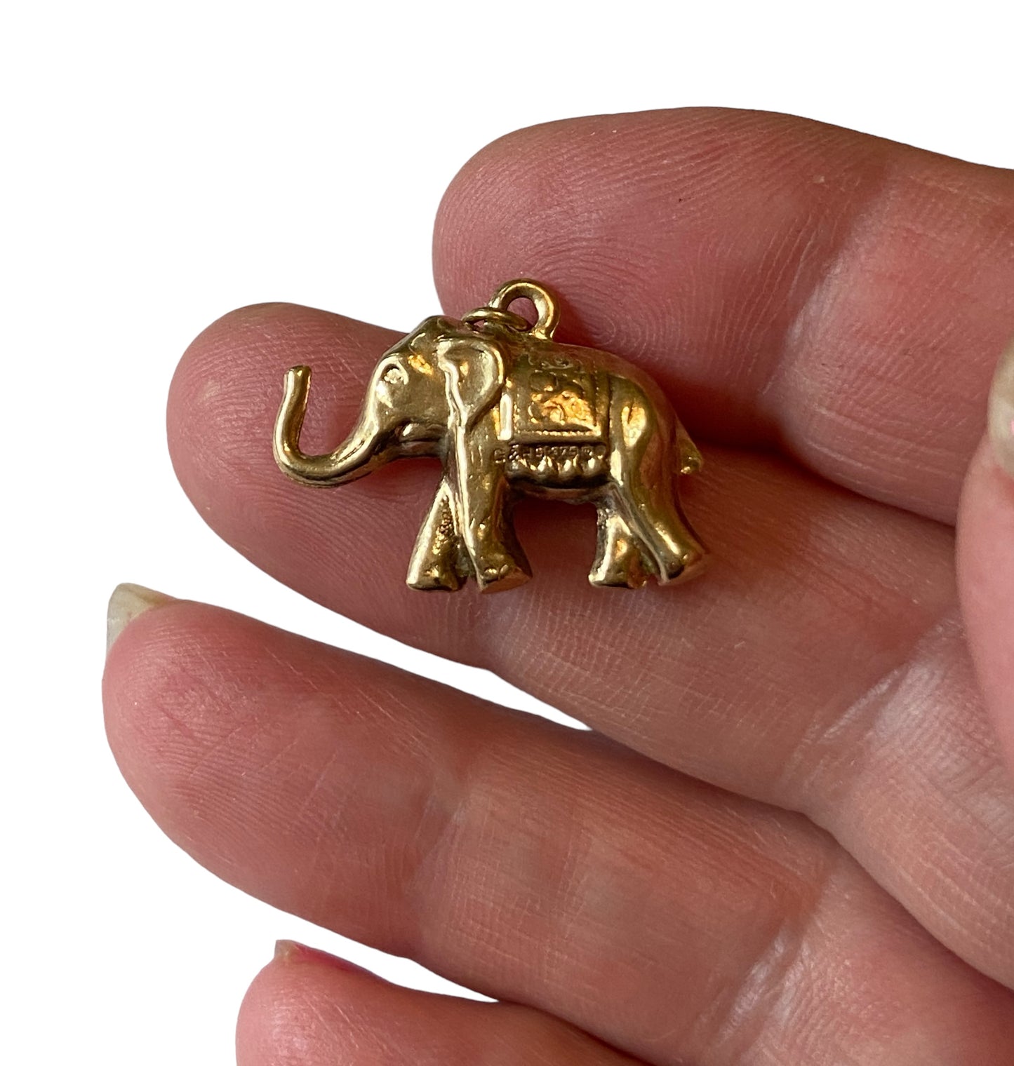 9ct vintage elephant charm circa 1967 hollow