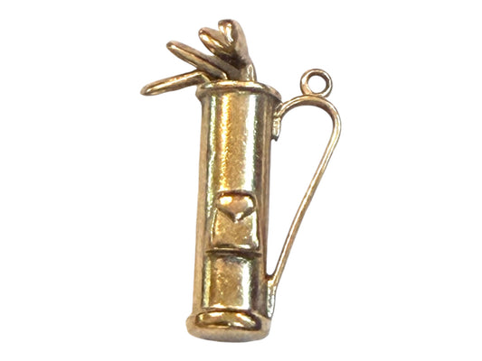 9ct vintage golf bag and clubs charm circa 1949 1.5g
