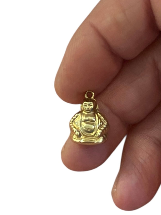 9ct vintage buddha charm , hollow 0.6g
