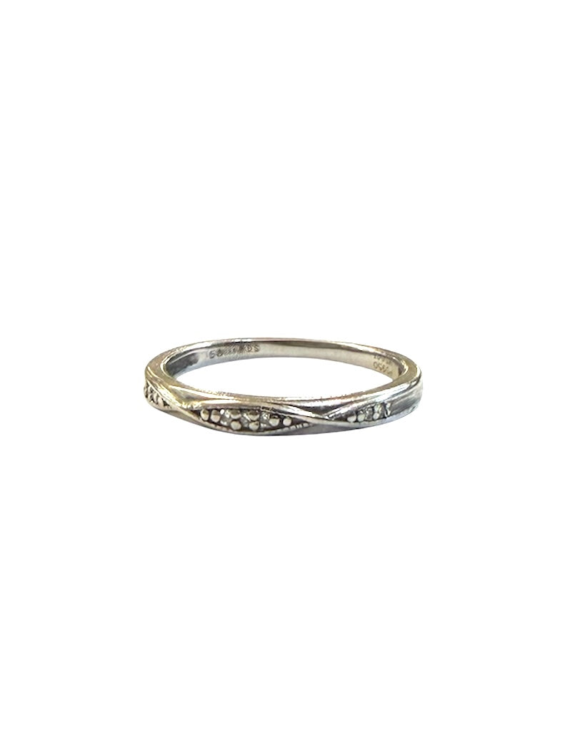 950 palladium and diamond ring, half eternity ring ring size M