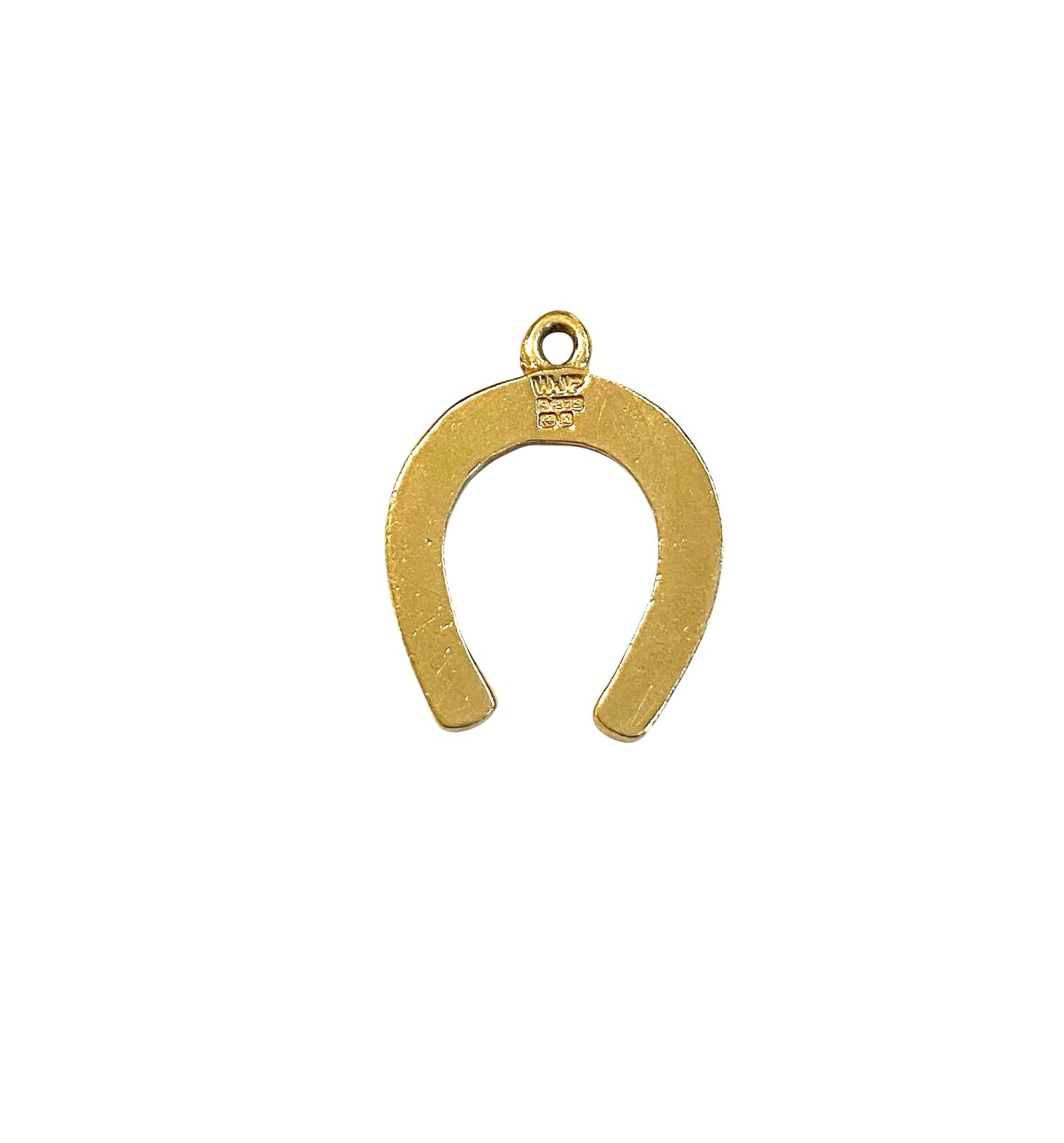 9ct vintage horseshoe charm / pendant circa 1965
