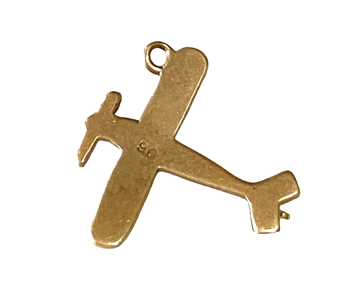 9ct vintage WW1 RAF plane charm / pendant