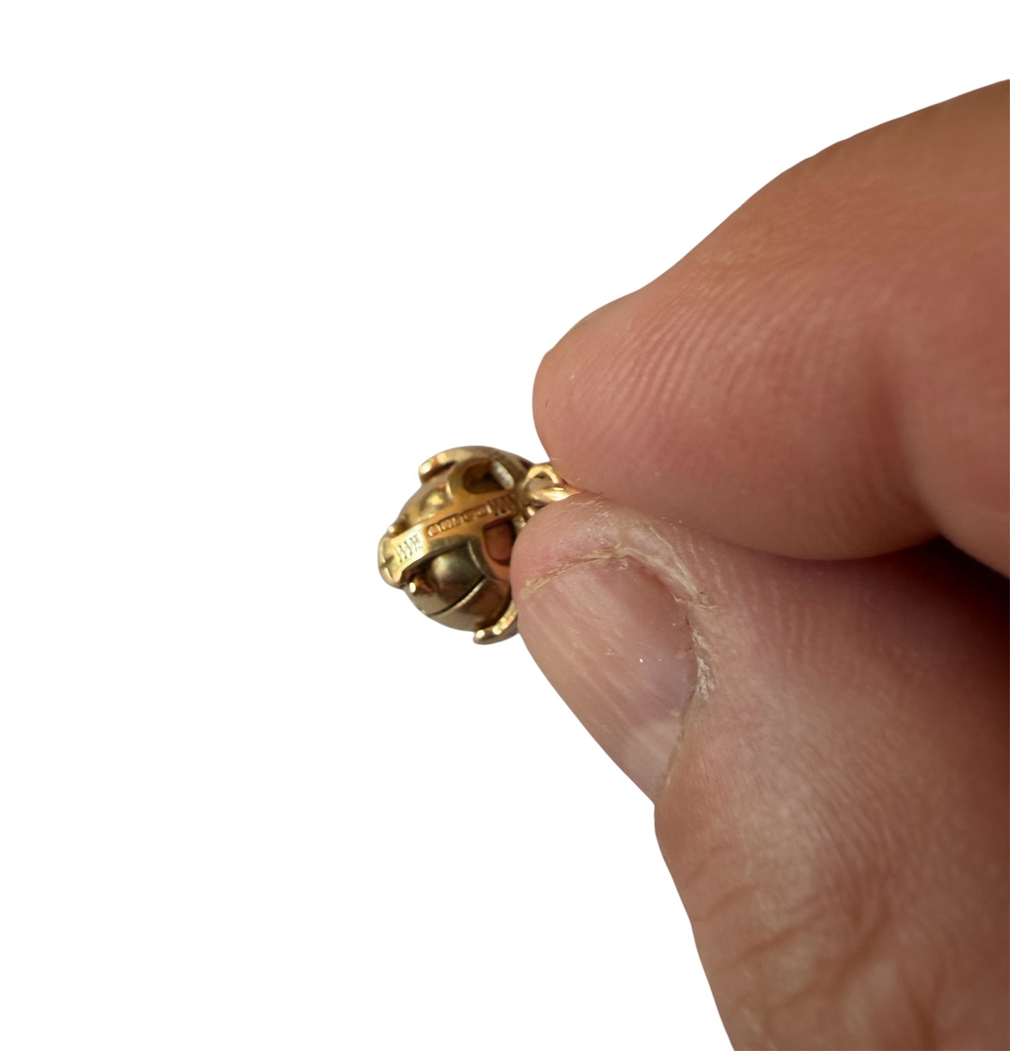 9ct solid gold vintage masonic ball  charm / pendant 3.89g