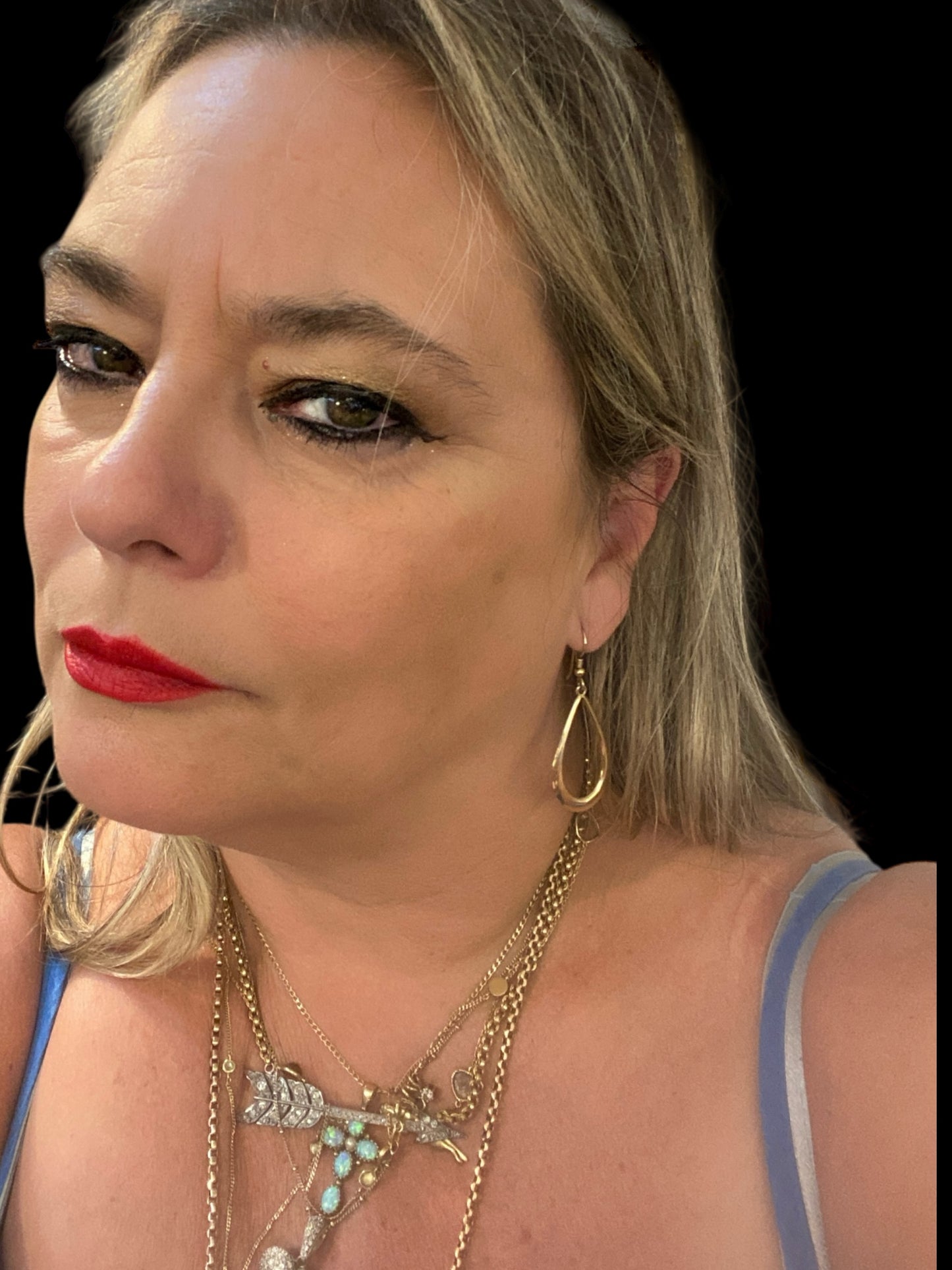 9ct 375 vintage drop dangle earrings. circa 1998 7.3g