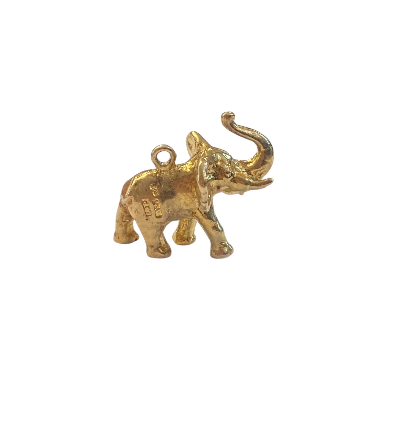 9ct vintage elephant charm solid gold 6.2g circa 1976