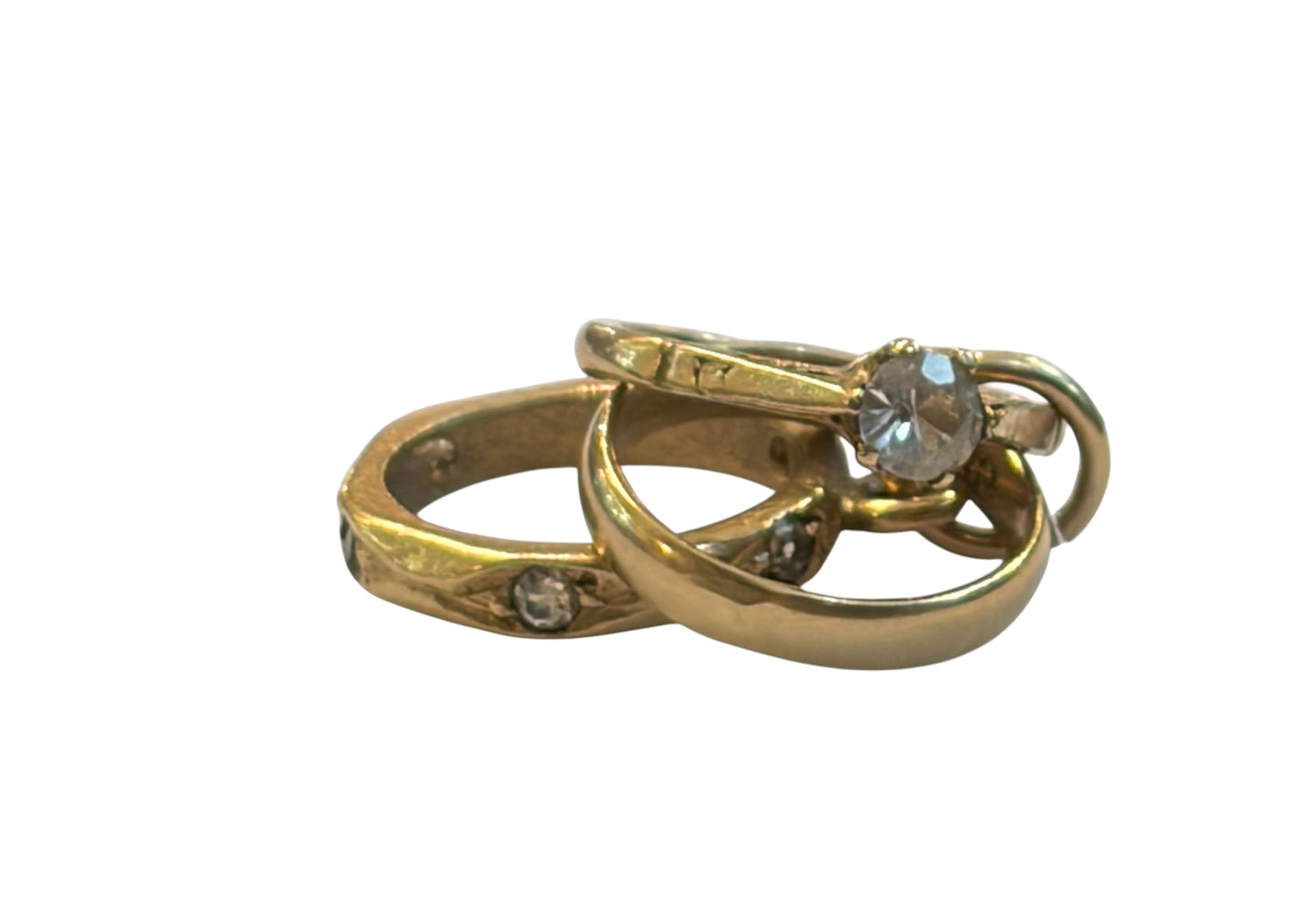 9ct vintage wedding ring charm, engagement, wedding and eternity circa 1967 2.7g