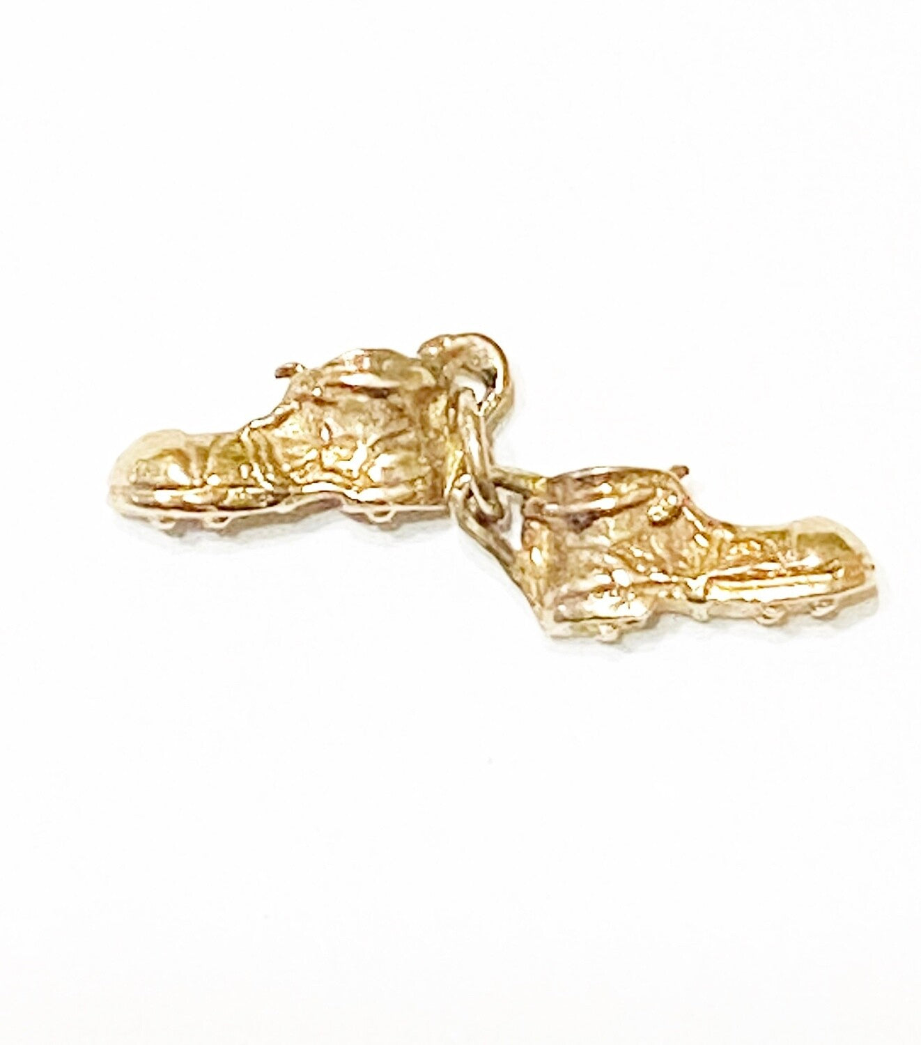 9ct vintage gold football boots charm