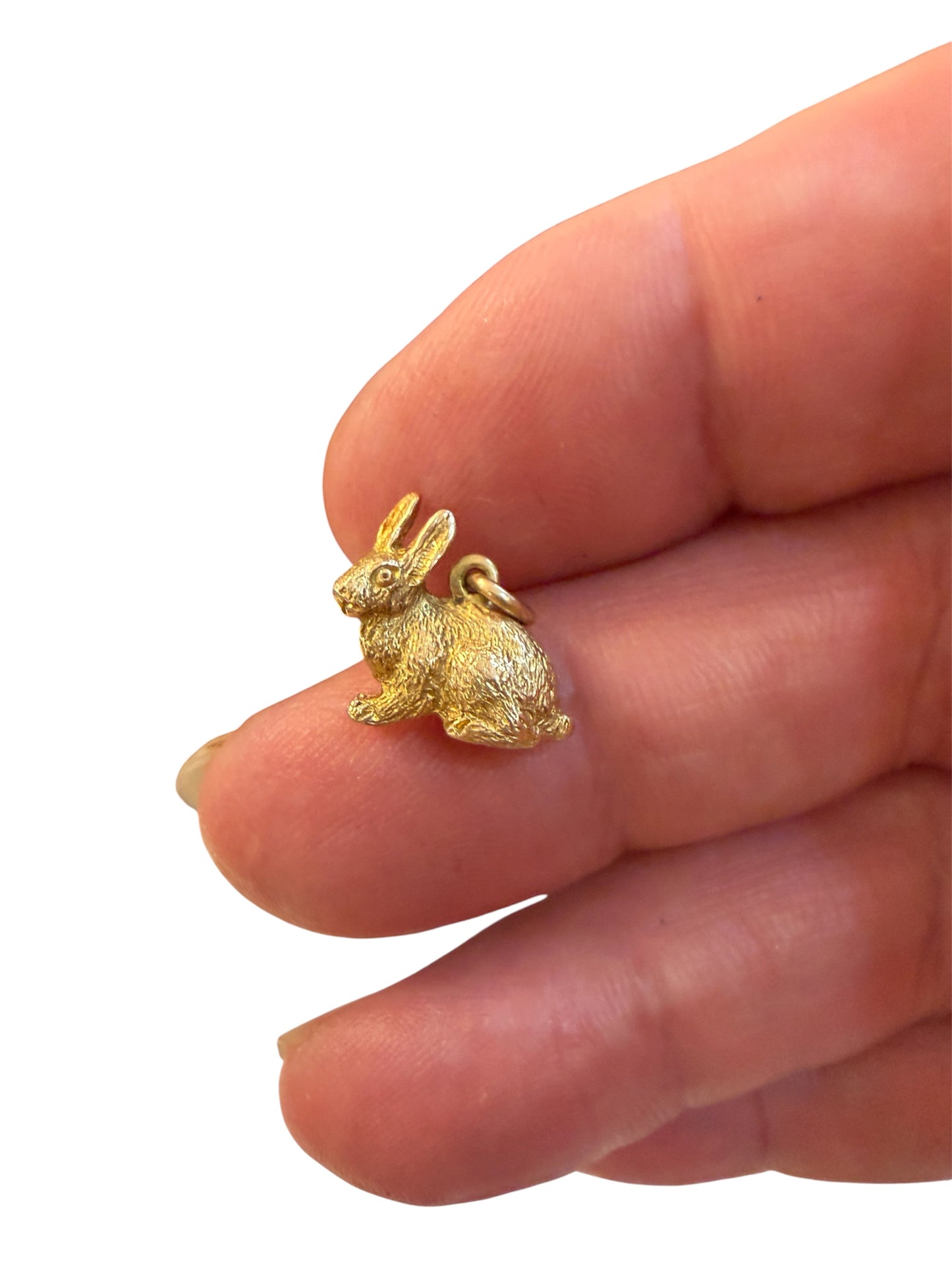 9ct vintage rabbit charm solid gold 2.8g