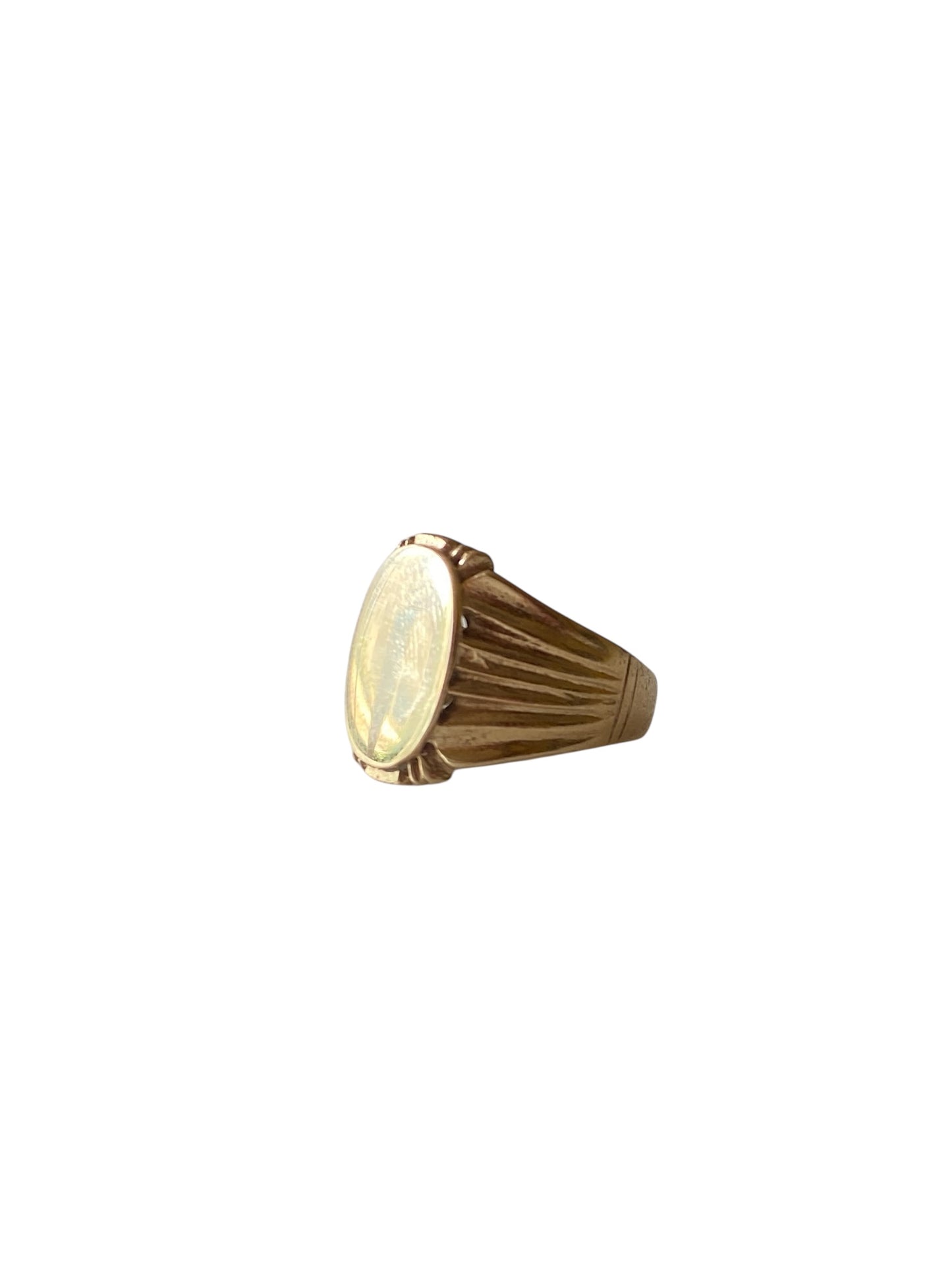 9ct vintage signet ring . unisex size M 1/2 circa 1989