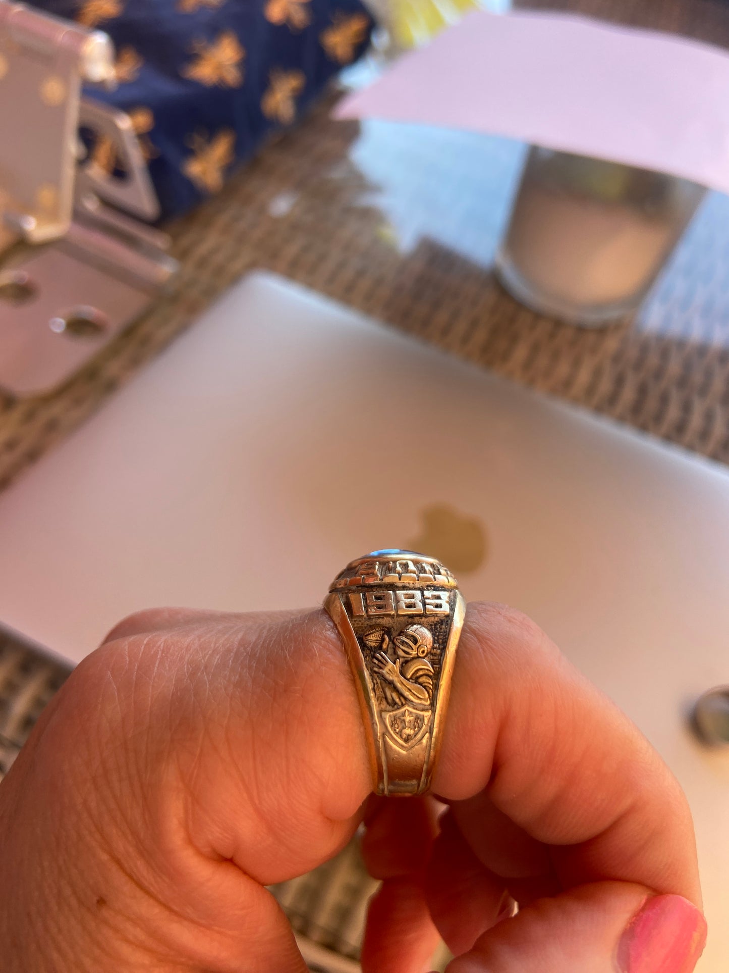 9ct vintage graduation ring circa 1983 ring size T