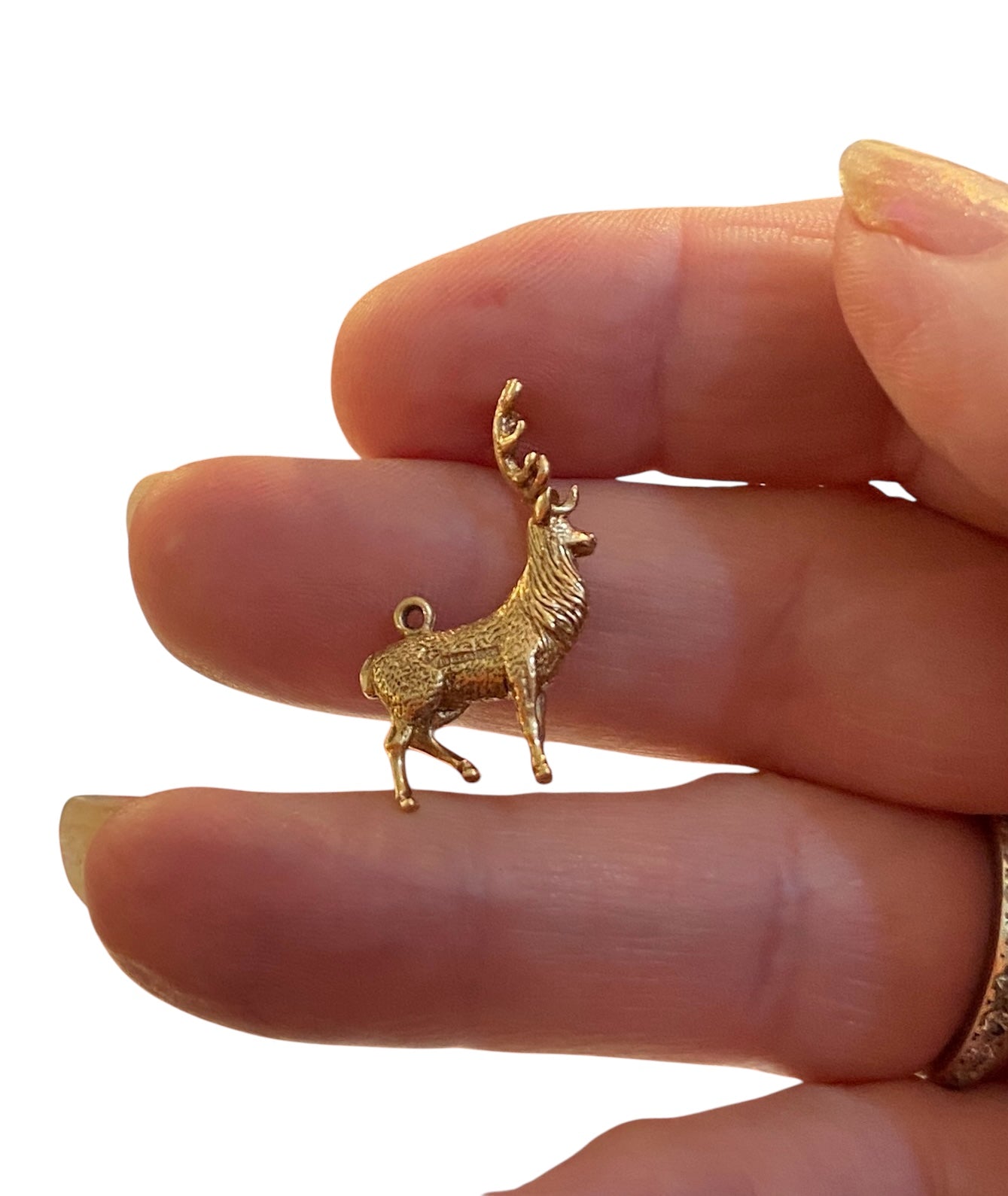 9ct vintage stag charm circa 1973