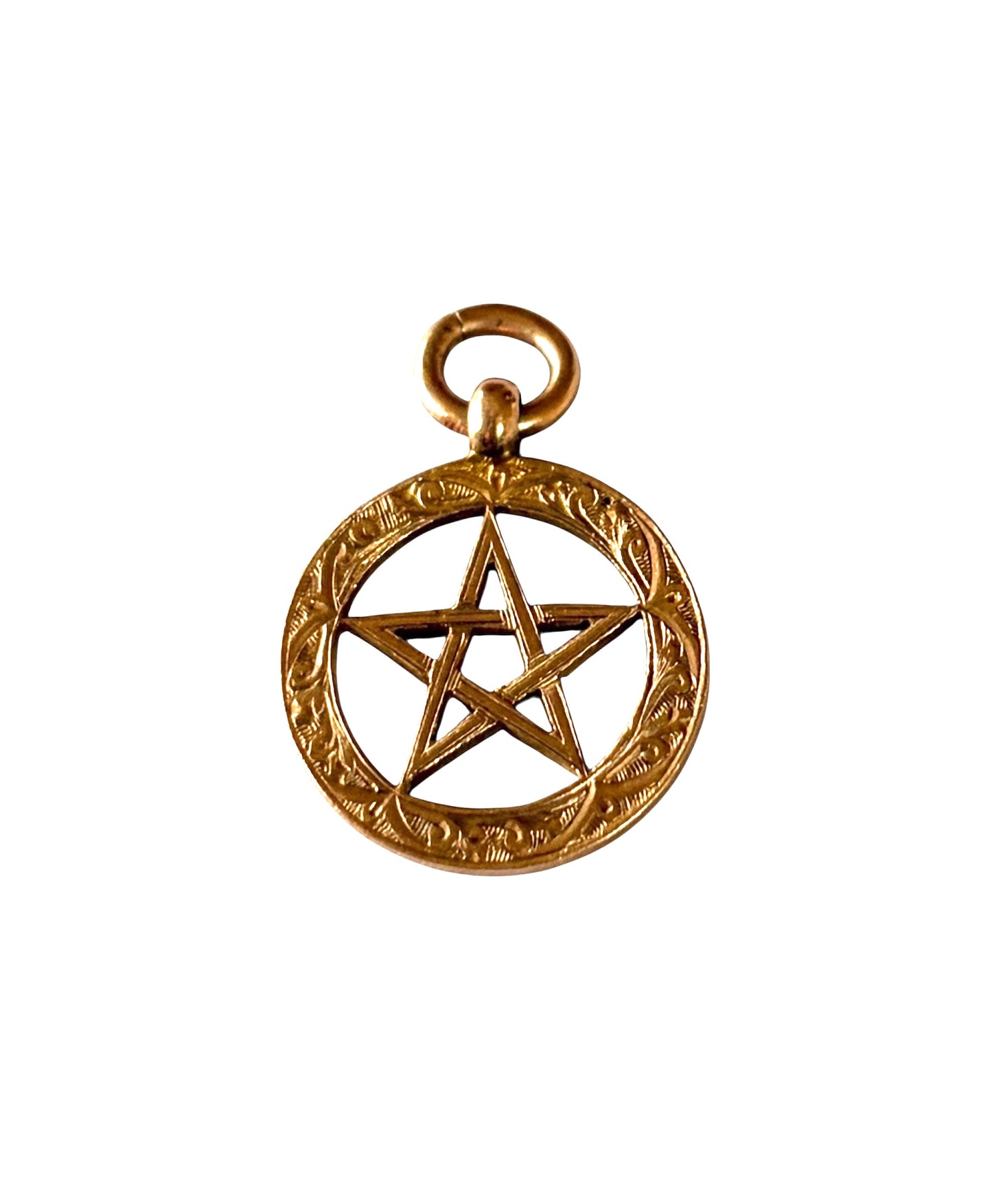 9ct vintage pentagram charm / pendant circa 1940s