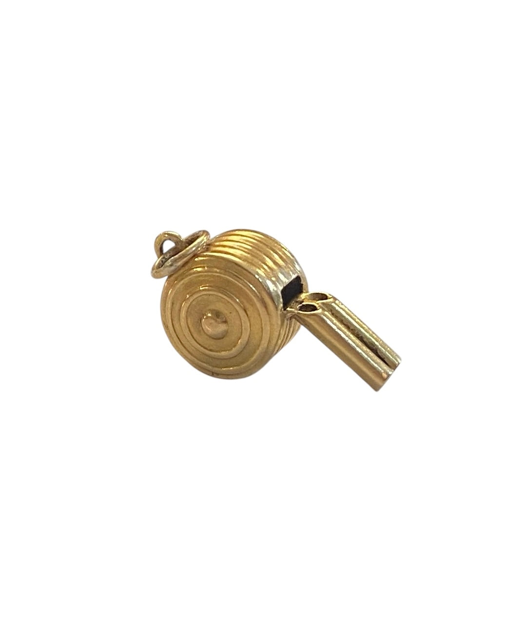 14ct vintage whistle charm, working