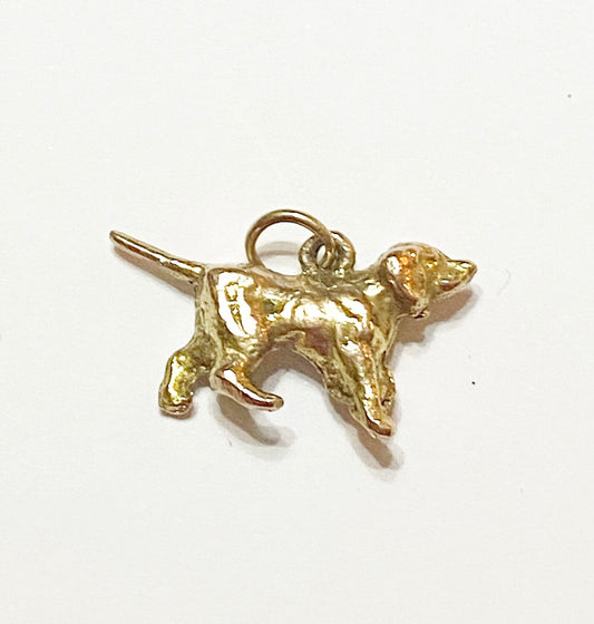 9ct vintage dog charm / pointer hunting dog