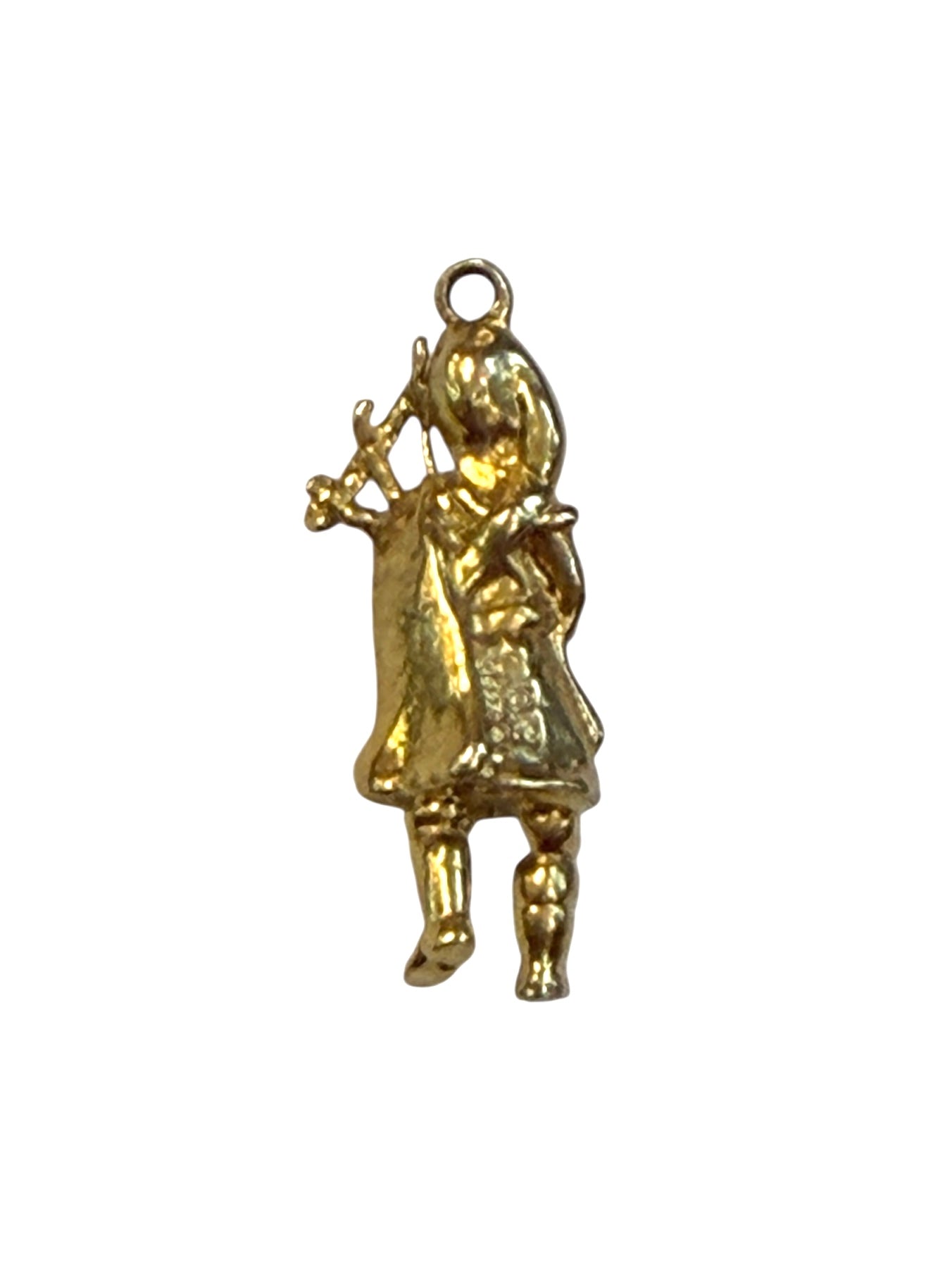 9ct vintage bagpiper charm by Georg Jensen circa 1979 London 2.8g