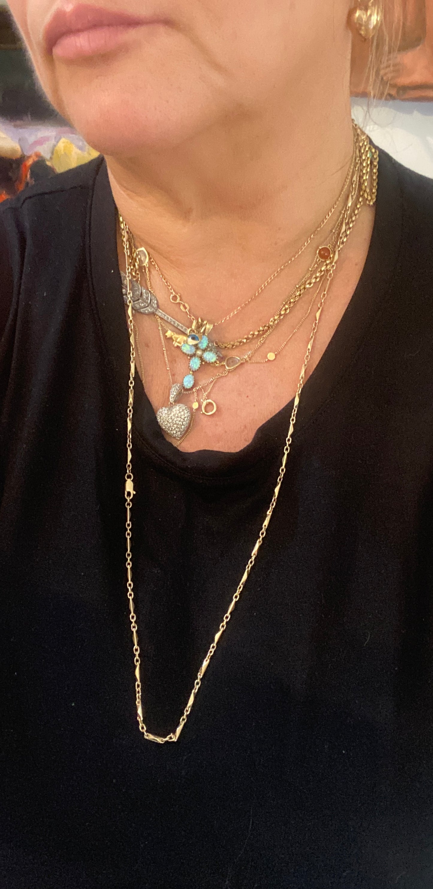 9ct vintage fancy link chain 31 inches circa 1975 17.9g