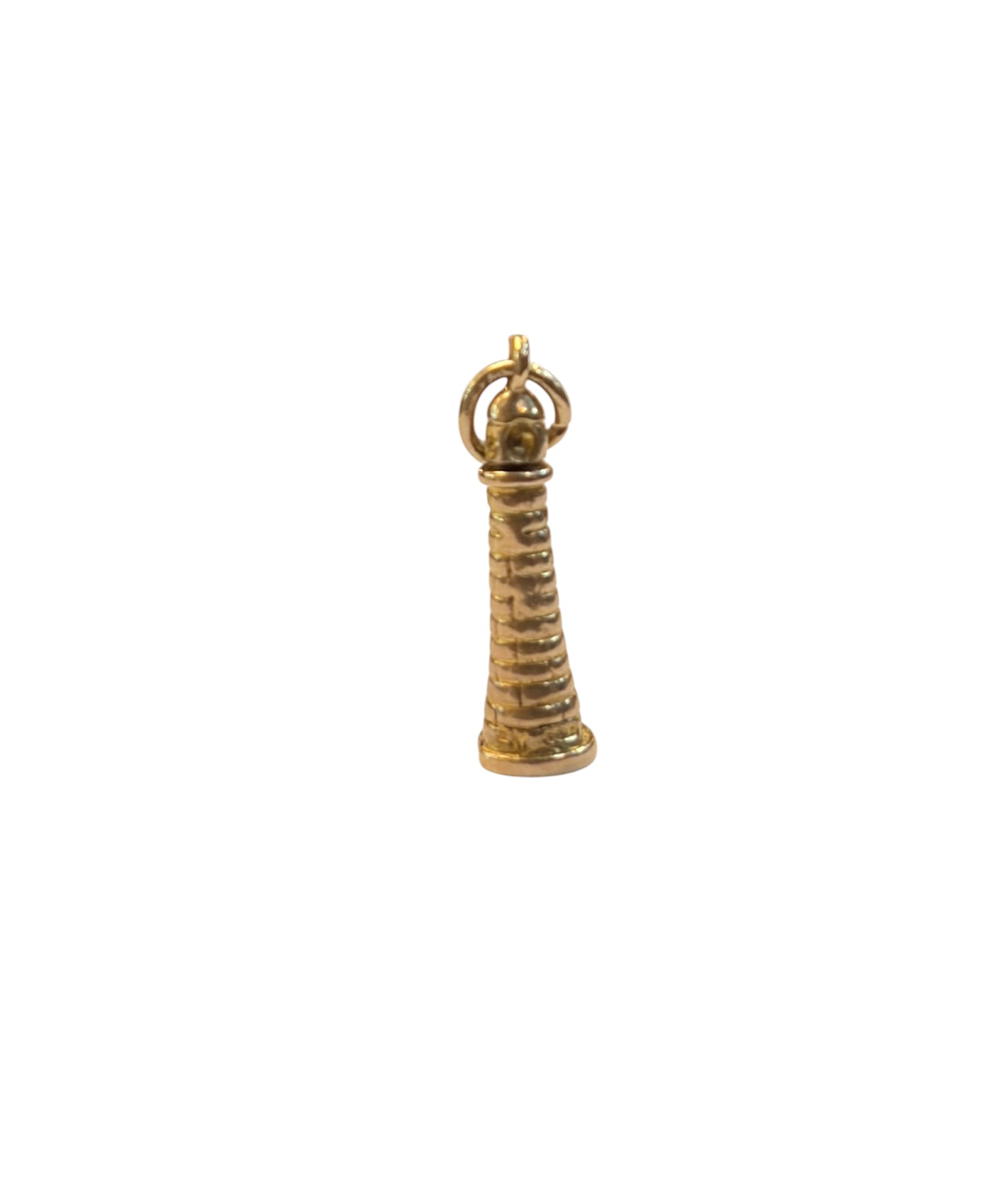 9ct vintage lighthouse charm with rotating feral. circa 1958 by FM 1.4g