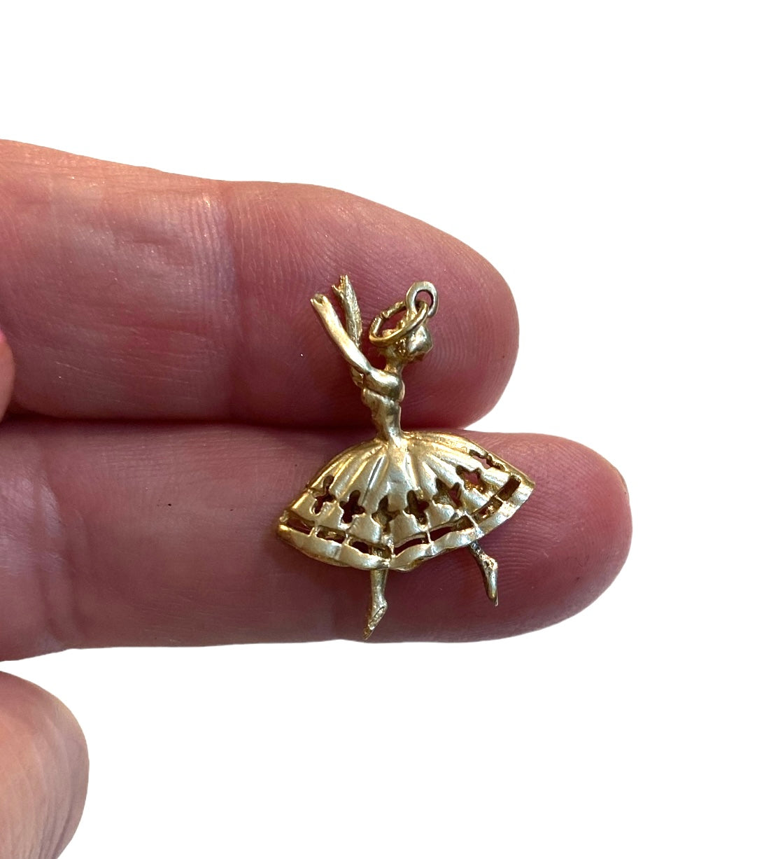 9ct vintage ballerina charm articulated.