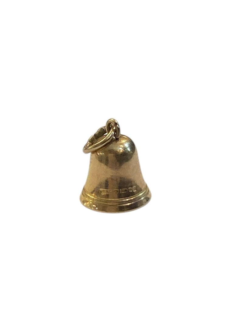 9ct vintage bell charm, maker WHC birmingham 1975 0.9g
