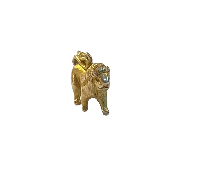 9ct vintage lion charm circa 1955 solid gold 3.0g