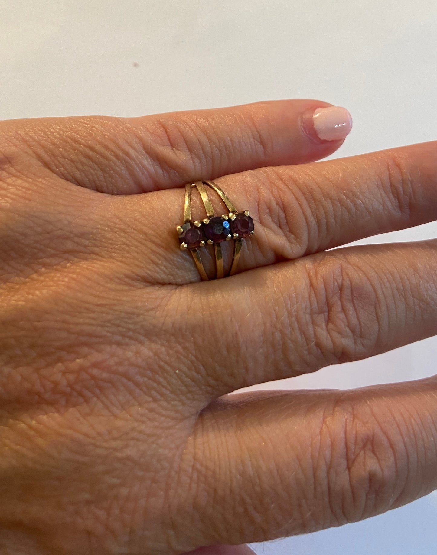 9ct vintage ring Amethyst Dublin 1975 size O