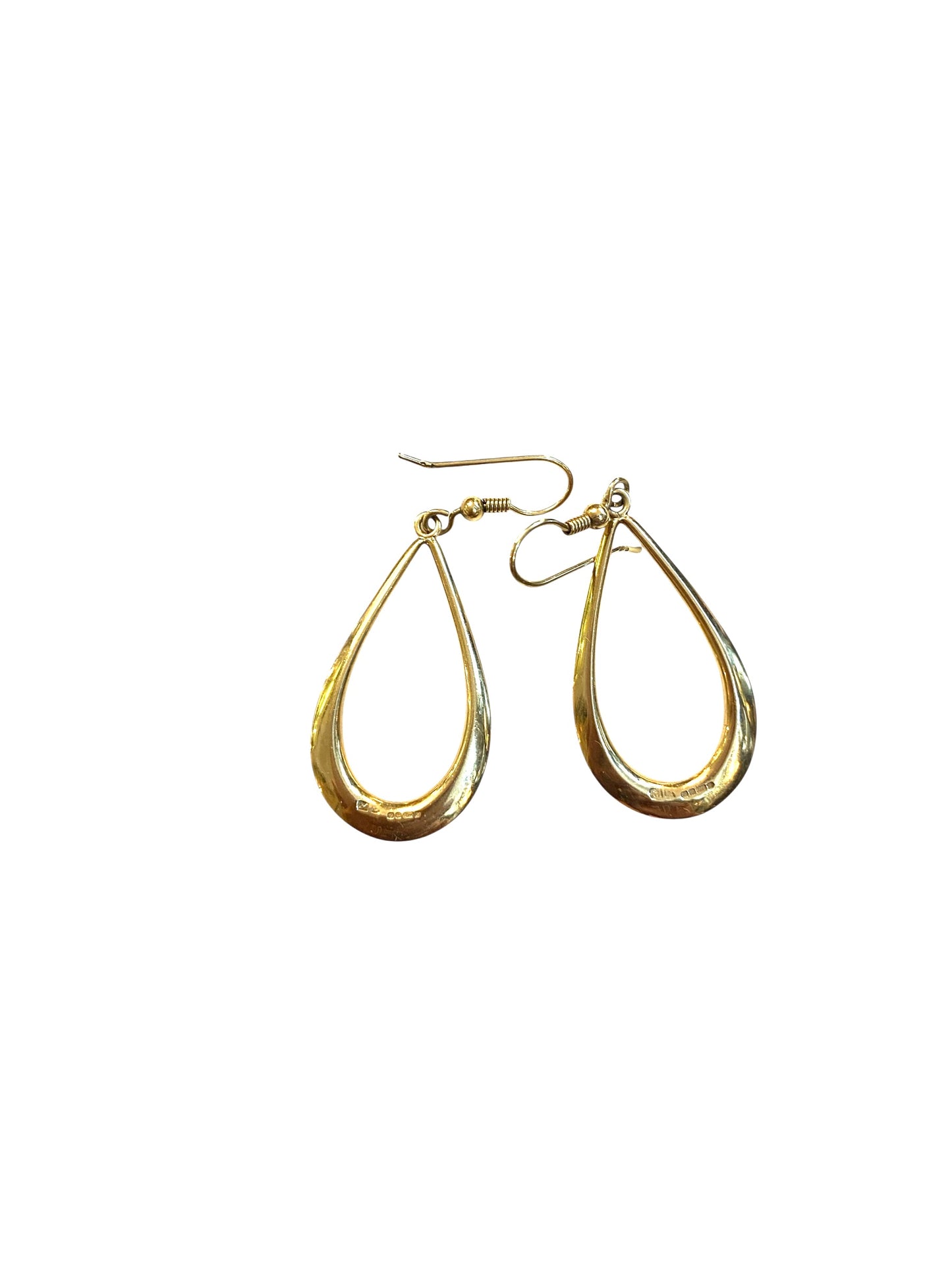 9ct 375 vintage drop dangle earrings. circa 1998 7.3g