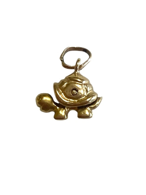 9ct vintage tortoise charm, articulated.
