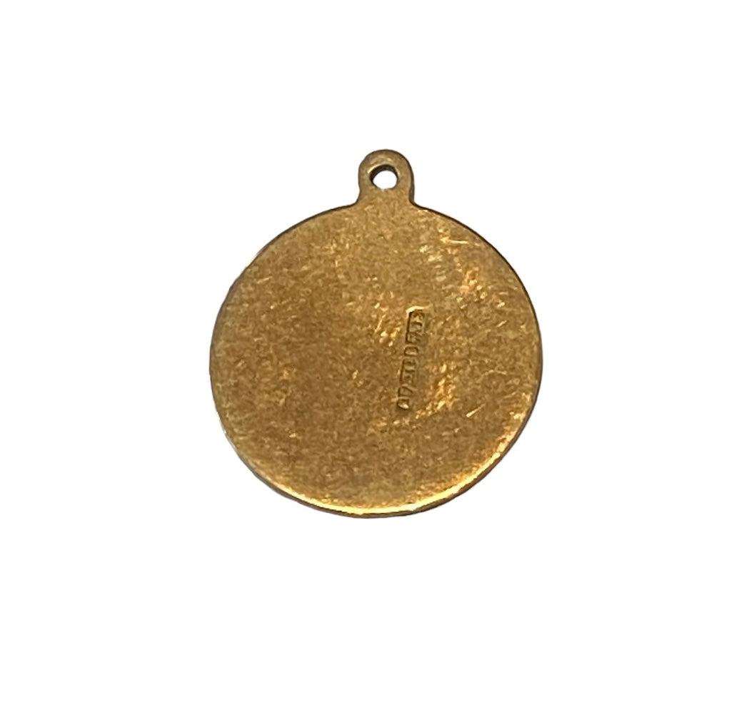 9ct vintage gemini disc charm / pendant circa 1963