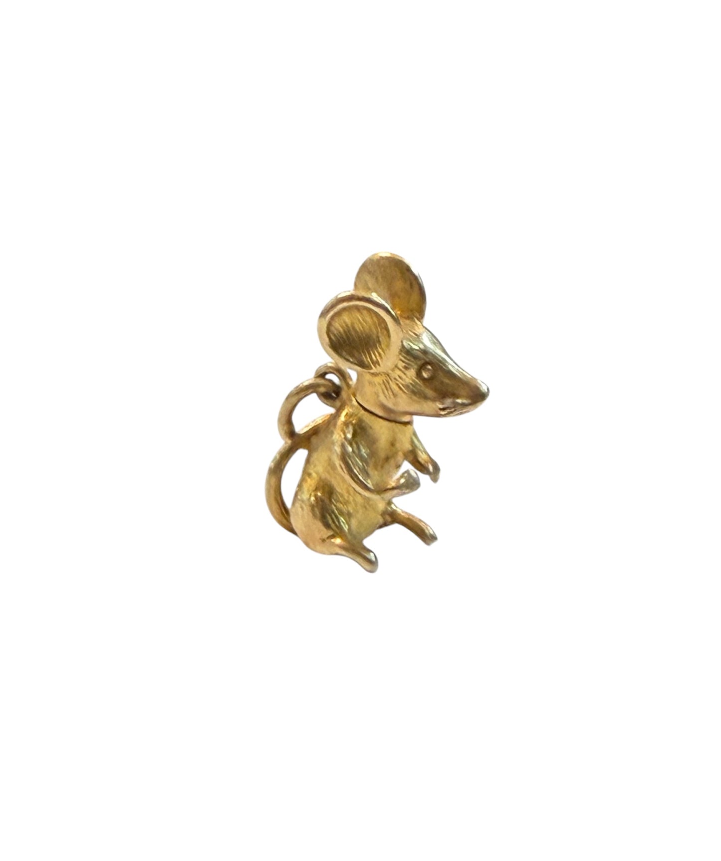 9ct vintage articulated mouse charm 5.3g maker s.p circa 1966