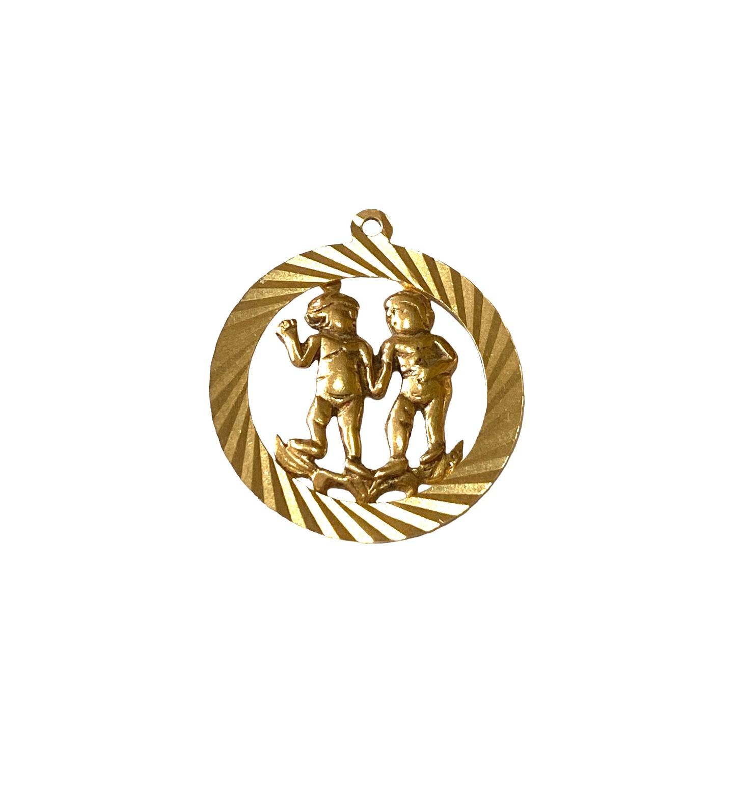 9ct vintage gemini charm / pendant circa 1972