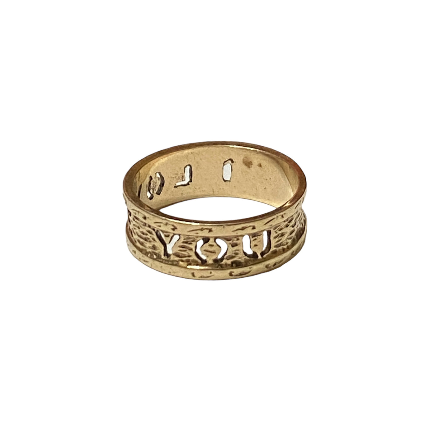 9ct vintage ' I love you' ring size O