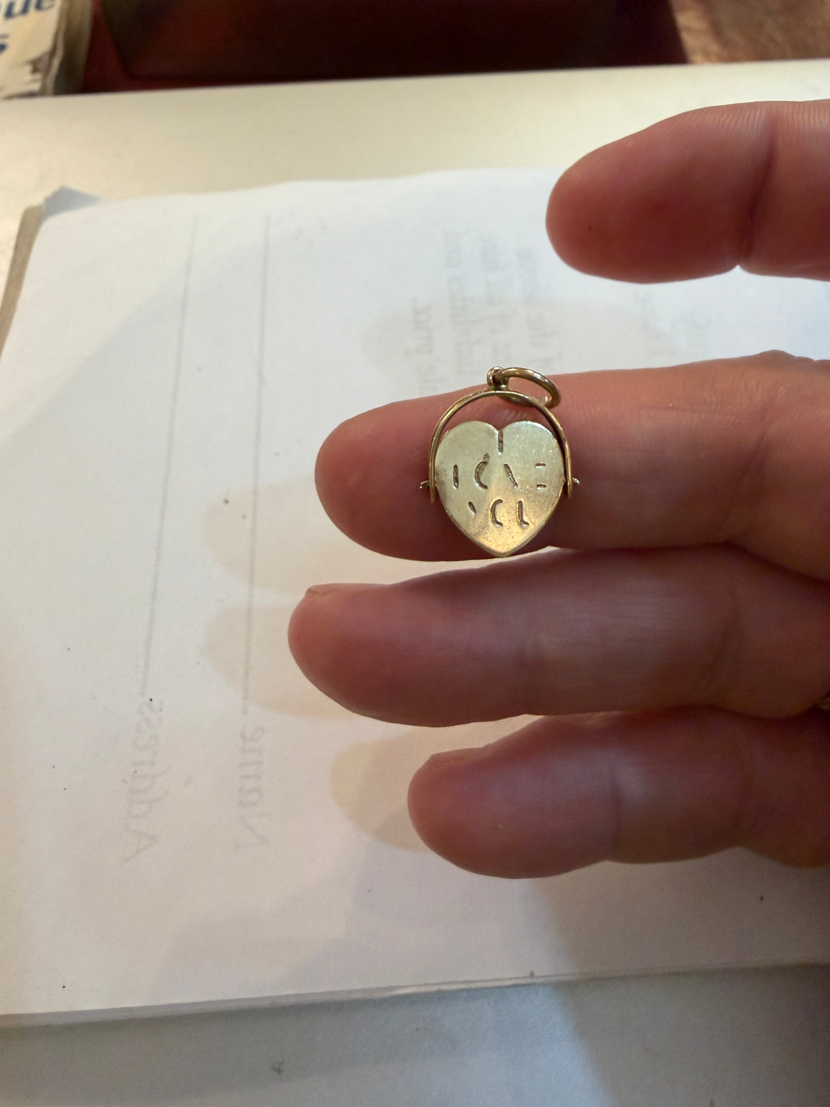 9ct vintage i love you spinner circa 1977 by WHC