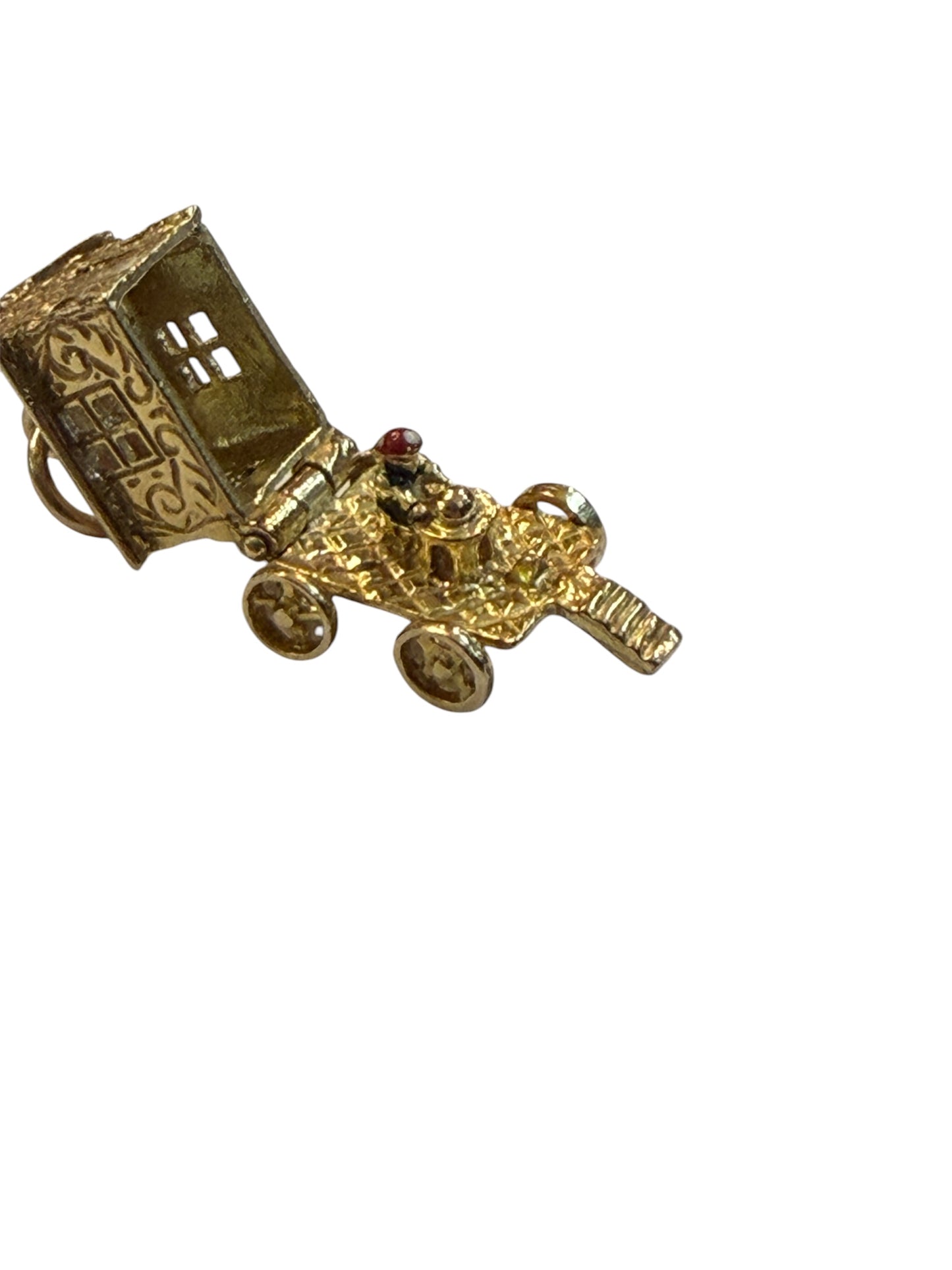 9ct vintage gypsy caravan charm circa 1970 by FM 3.47g