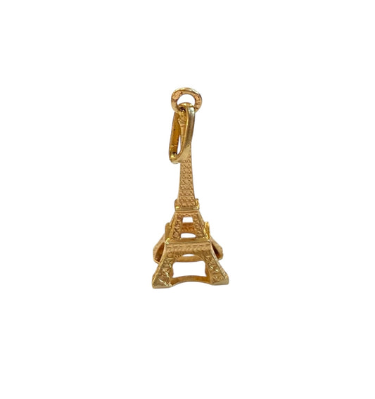 14ct eiffel tower charm / pendant 0.6g