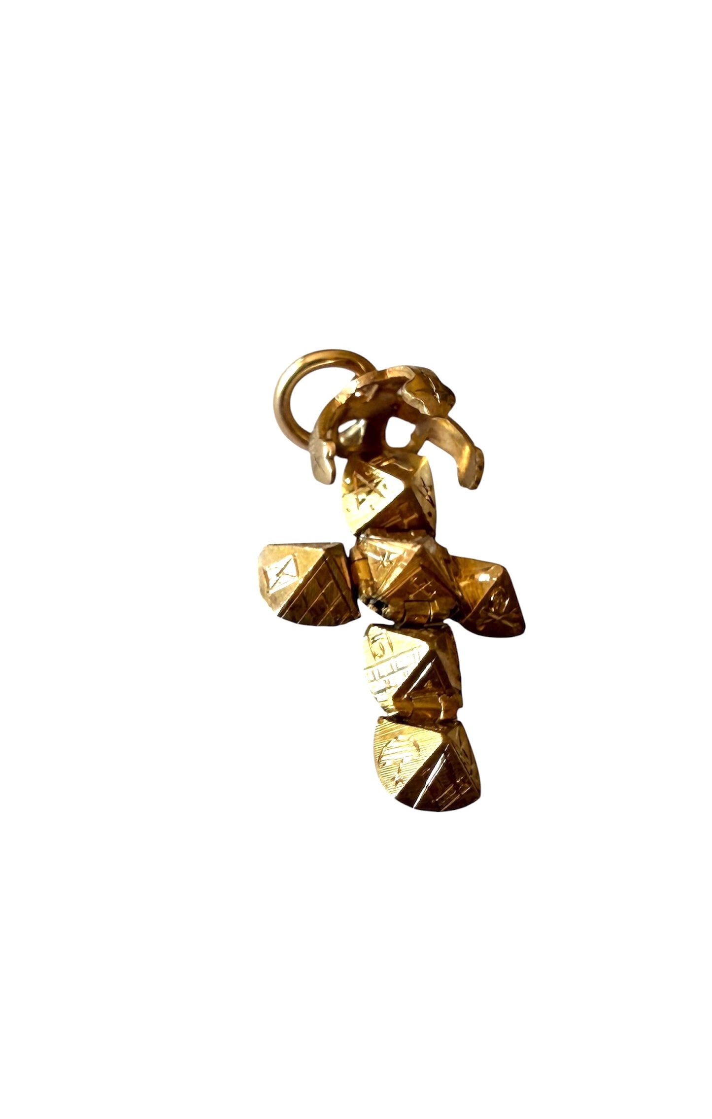 9ct solid gold vintage masonic ball  charm / pendant 3.89g