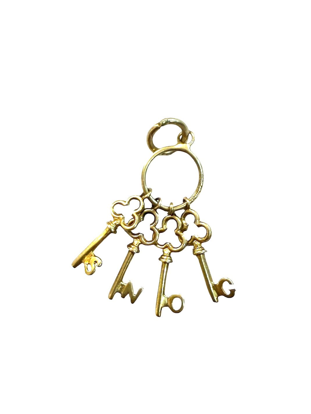9ct vintage jailers keys charms spelling 'SNOG" by Rp