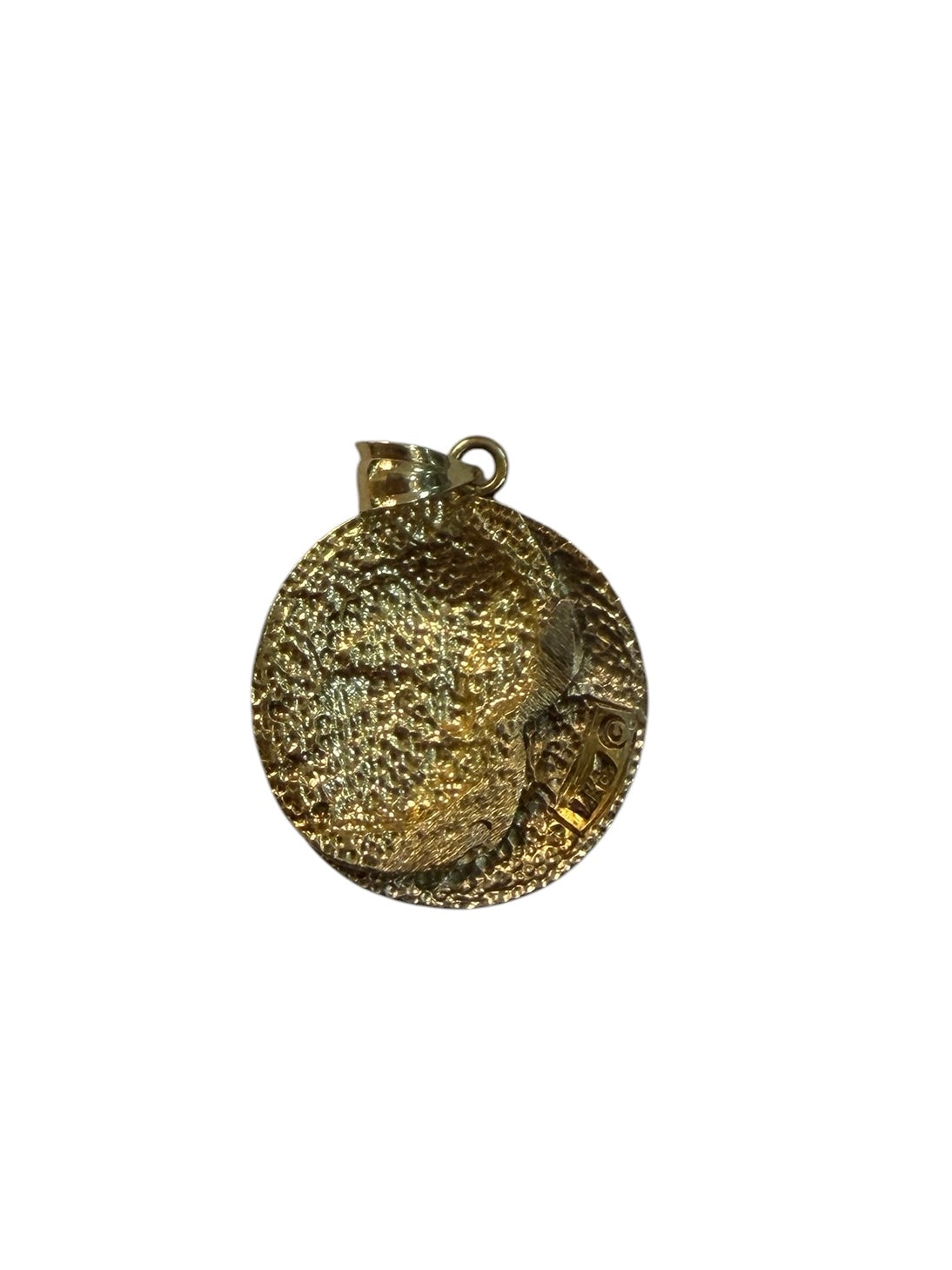 14k vintage sun and moon charm / pendant  3.6g