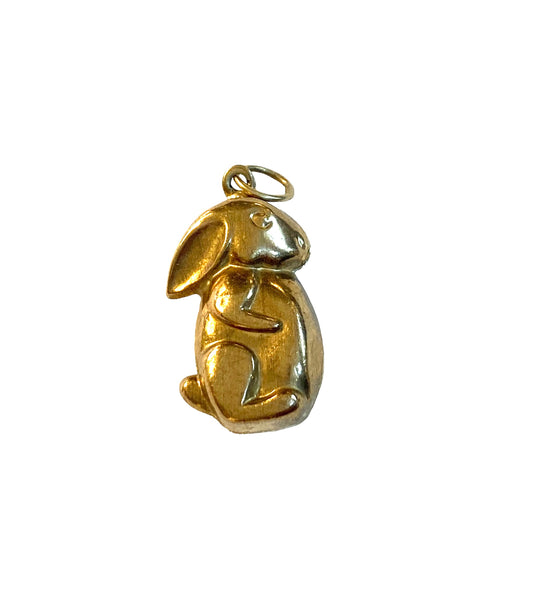 9ct vintage rabbit charm circa 1980