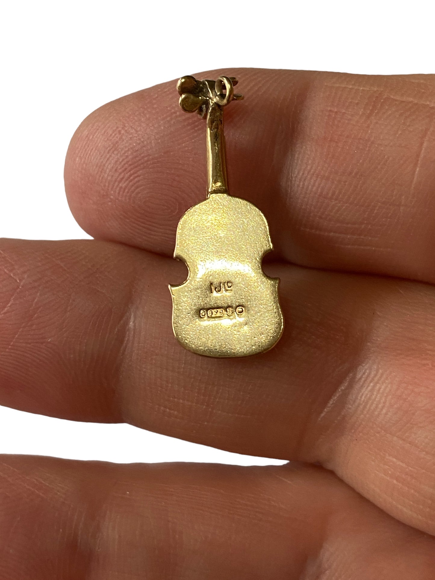 9ct vintage violin charm circa 1955