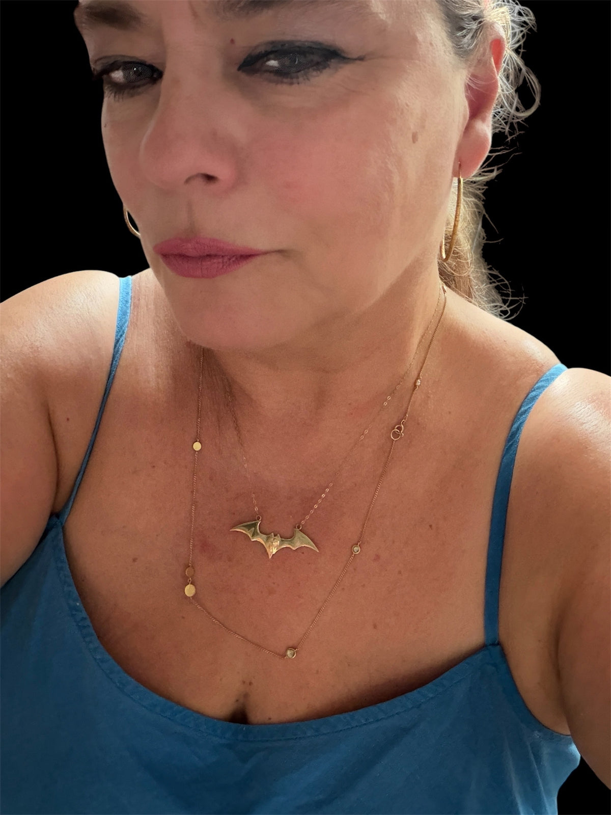 9ct pre owned bat necklace circa 2017 4.22g