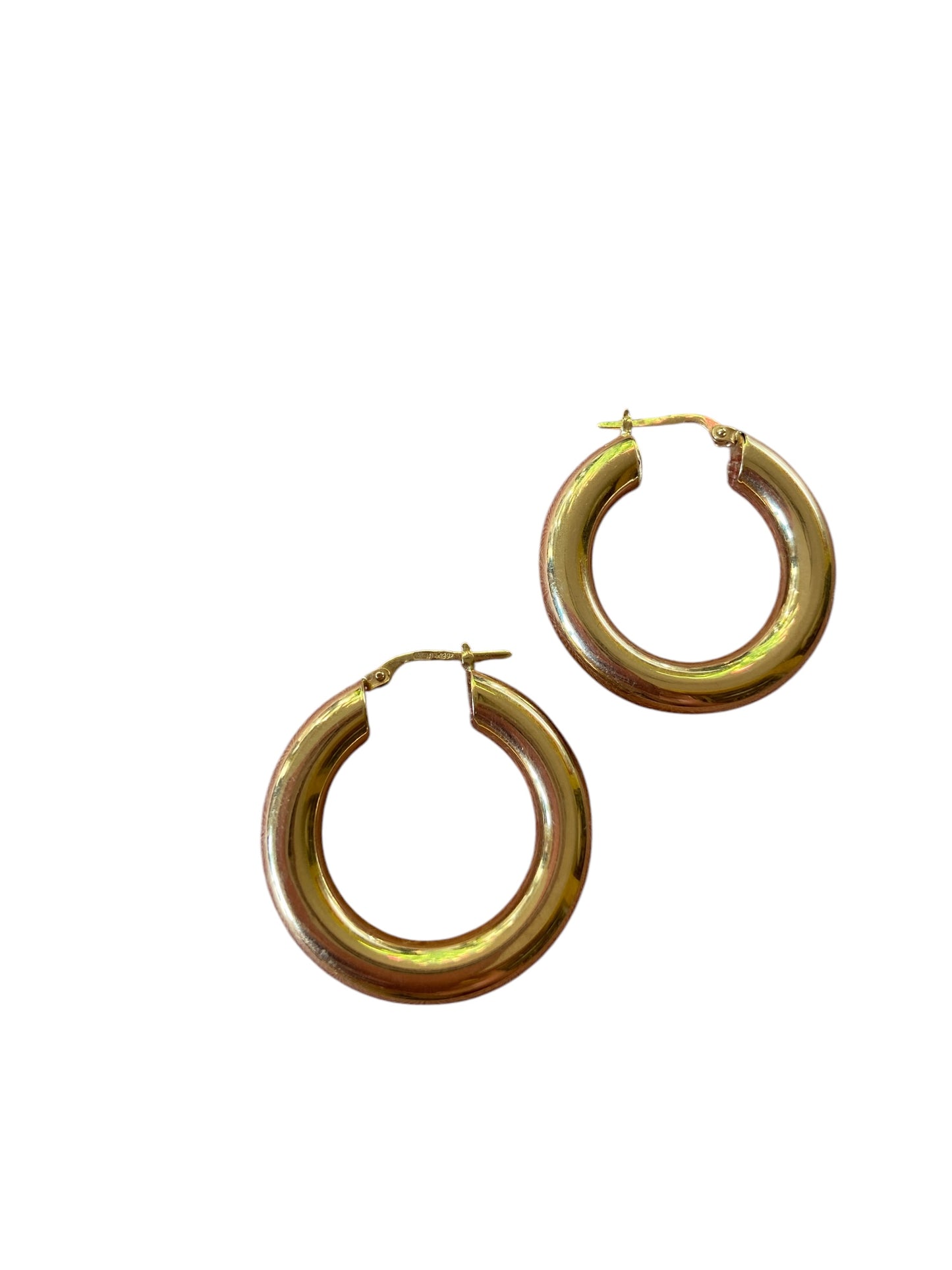 14ct pre owned hoop earrings. 5.6g hollow