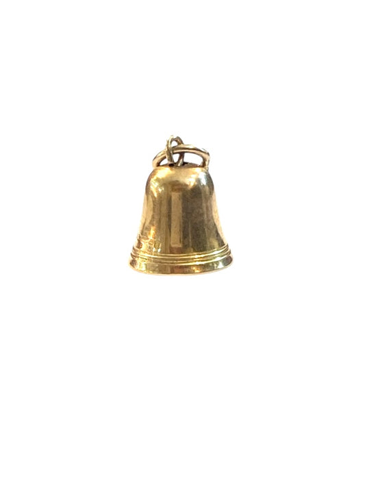 9ct vintage bell charm, maker WHC birmingham 1975 0.9g