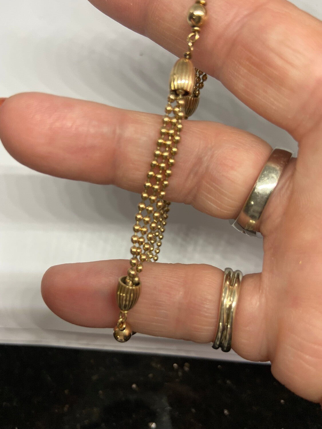 9ct vintage bracelet classic design 7 1/2 inches 8g rose gold