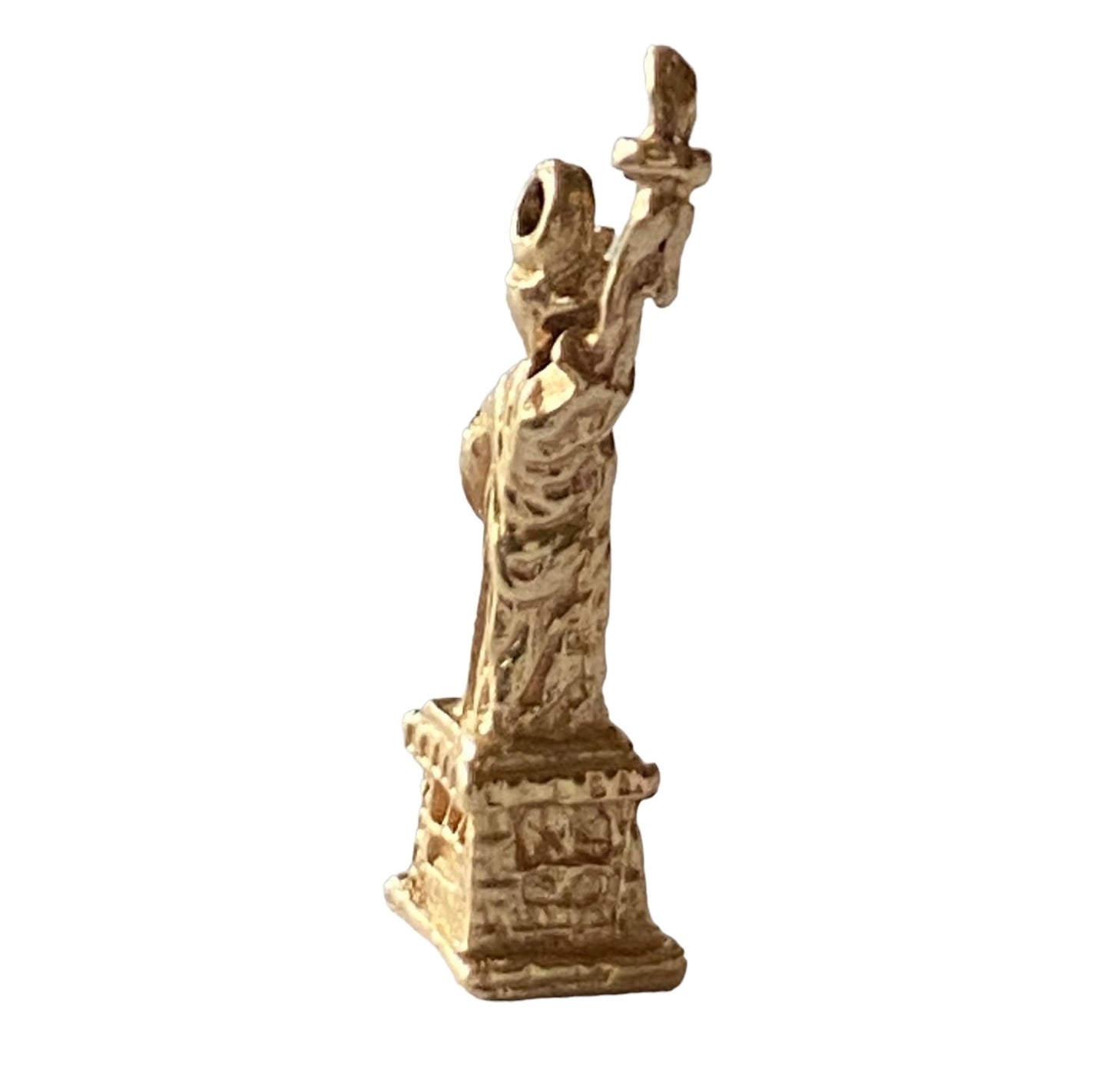 14ct vintage statue of liberty charm / pendant , yellow gold