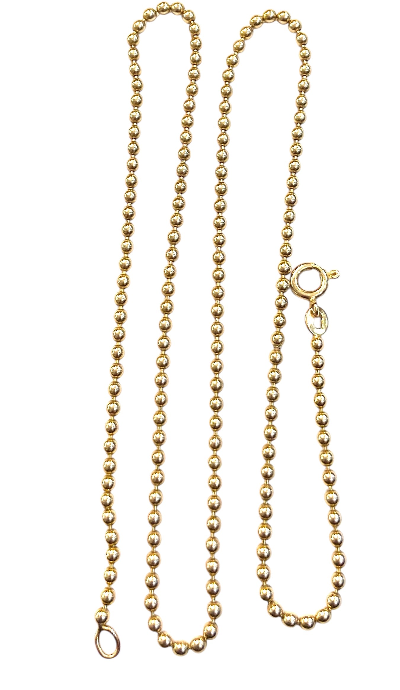 10ct vintage / pre owned bobble necklace- chain 18 1/2 inches 7.9g