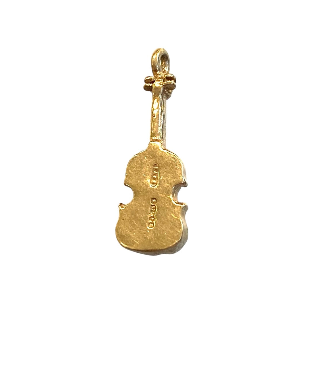 9ct vintage violin charm. circa 1990 1.9g