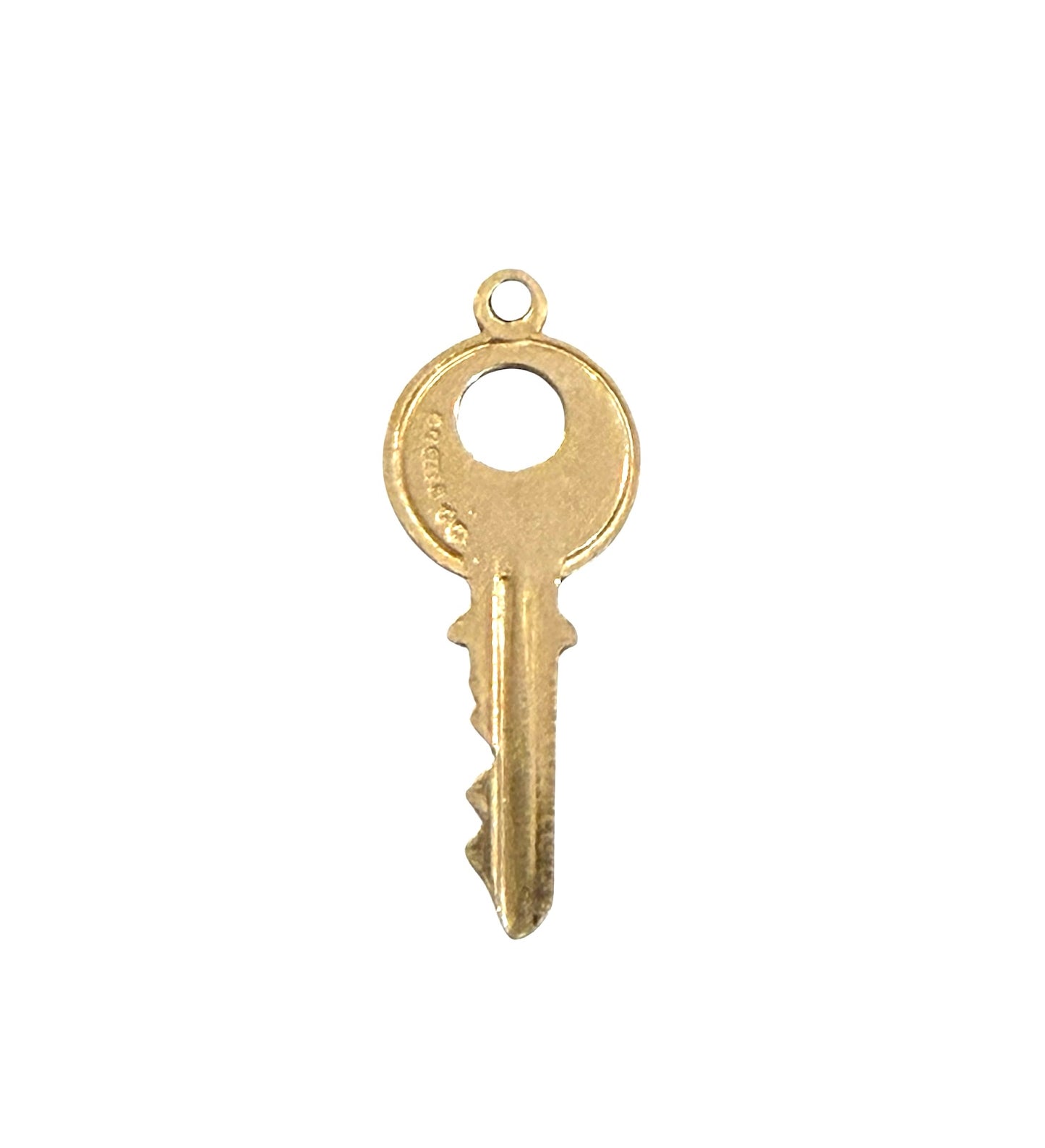 9ct vintage key charm, yale key circa 1966 London