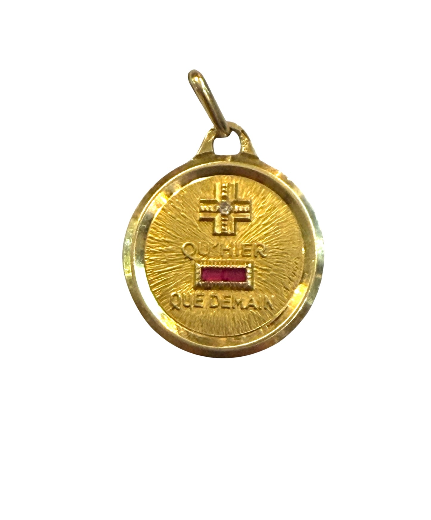 18ct Qu'Heir Que Demain pendant. love token pendant