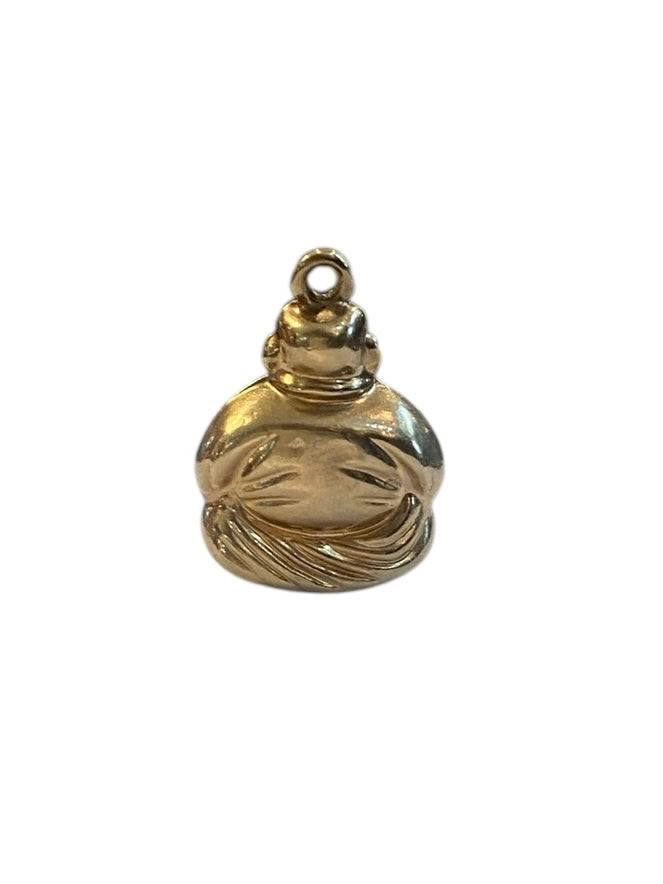 9ct vintage buddha charm , hollow 0.6g